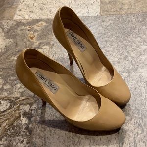 Jimmy Choo nude pumps
